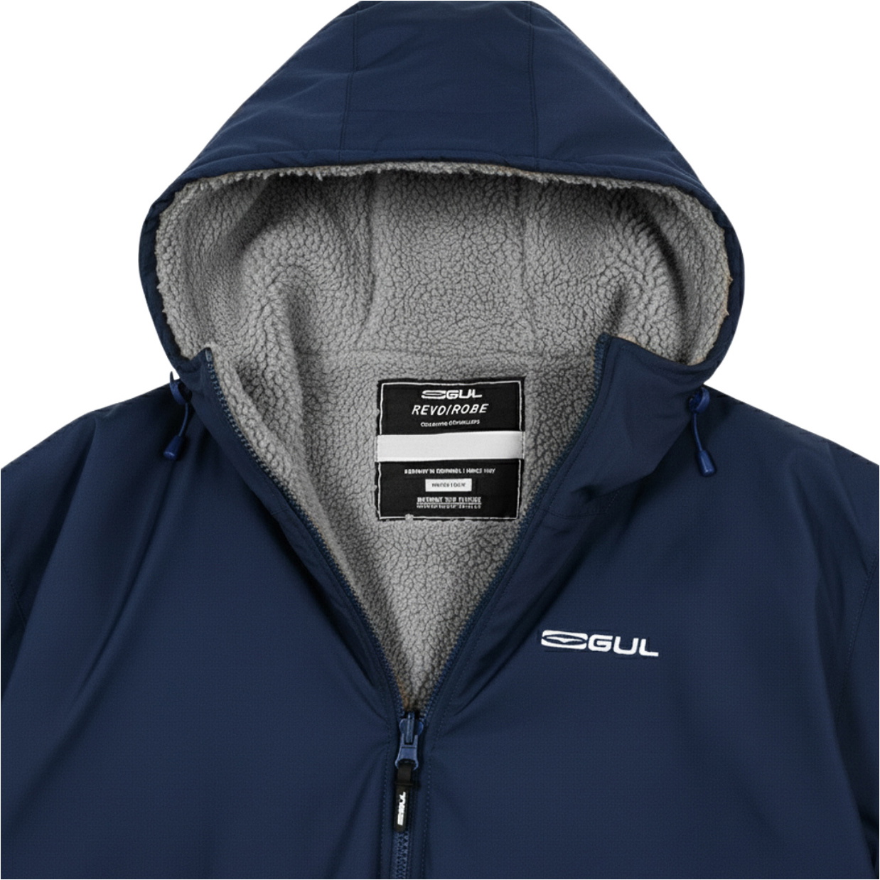 2026 Gul Revorobe Langärmeliger Wickelmantel AC0135-C6 - Navy / Grey